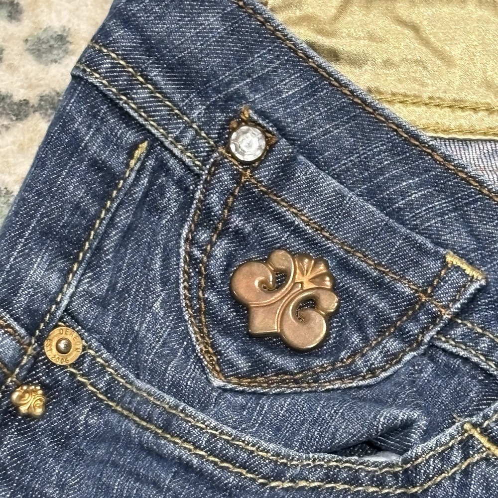 Dercon denim capris Vintage Size 13 Embellished - Picture 4 of 9